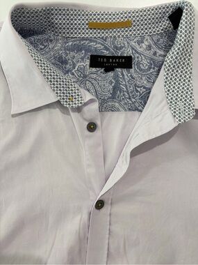 Ted Baker Lavender Dress Shirt with Patterned Collar (6)